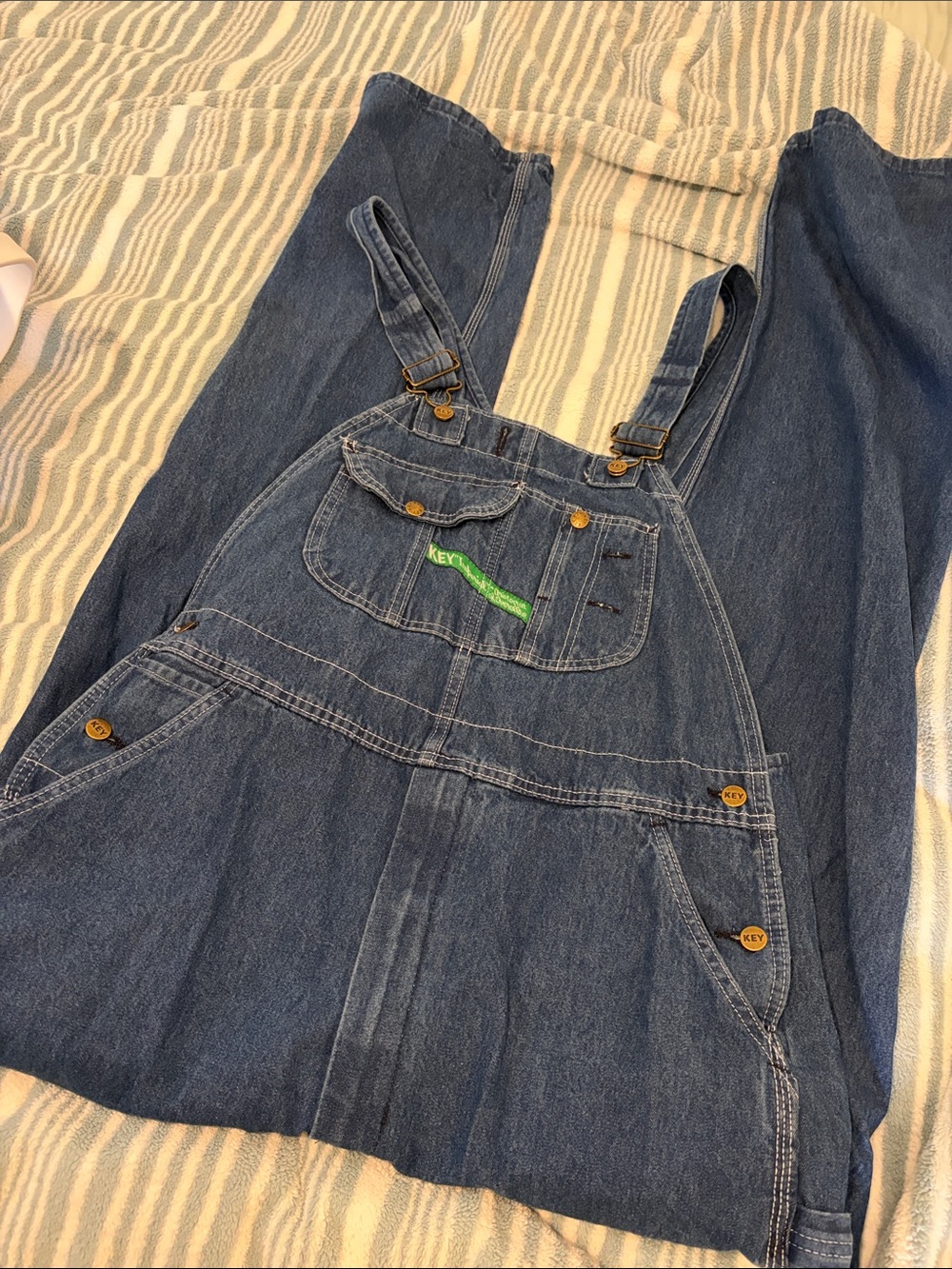 Men’s Key Imperial Denim Work Overalls - Blue
